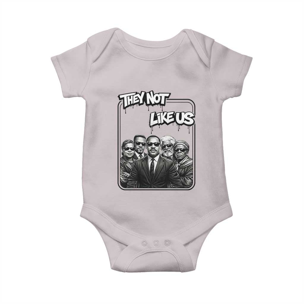 Vintage African American Heroes Baby Onesie They Not Like Us TS12 Ice Gray Print Your Wear