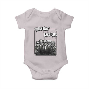 Vintage African American Heroes Baby Onesie They Not Like Us TS12 Ice Gray Print Your Wear
