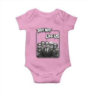 Vintage African American Heroes Baby Onesie They Not Like Us TS12 Light Pink Print Your Wear
