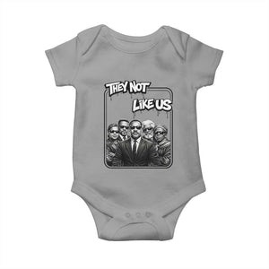 Vintage African American Heroes Baby Onesie They Not Like Us TS12 Sport Gray Print Your Wear