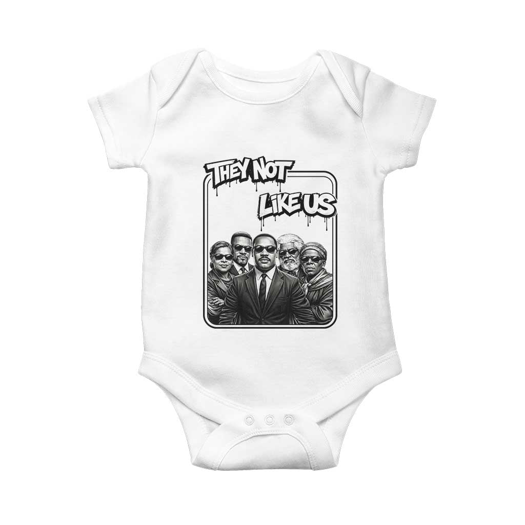 Vintage African American Heroes Baby Onesie They Not Like Us TS12 White Print Your Wear