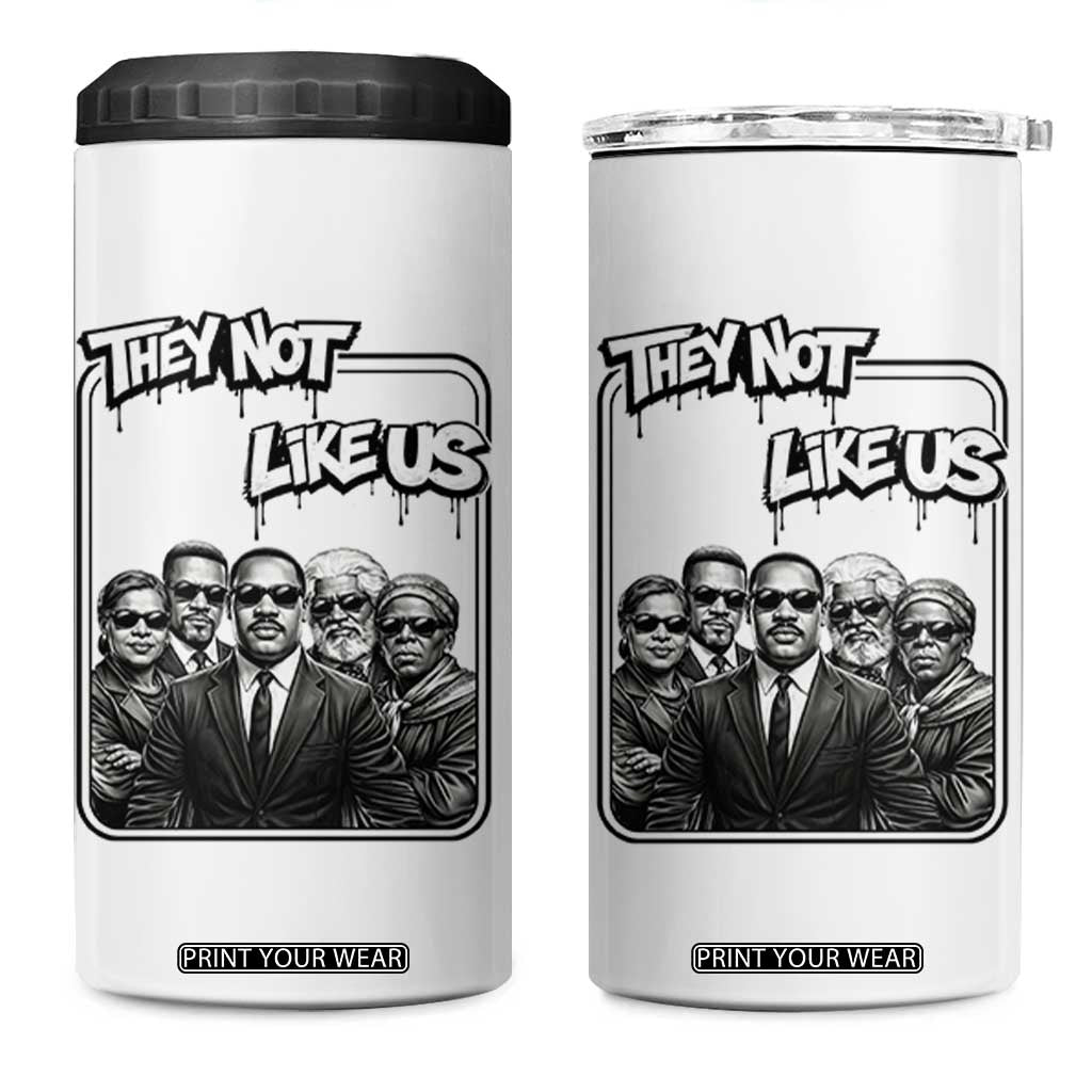 Vintage African American Heroes 4 in 1 Can Cooler Tumbler They Not Like Us TS12 One Size: 16 oz White Print Your Wear