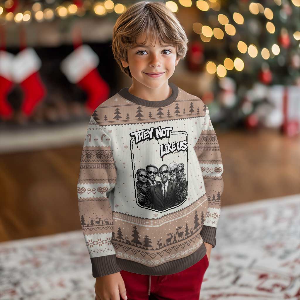 Vintage African American Heroes Ugly Christmas Sweater They Not Like Us TS12 Mocha Mousse Print Your Wear