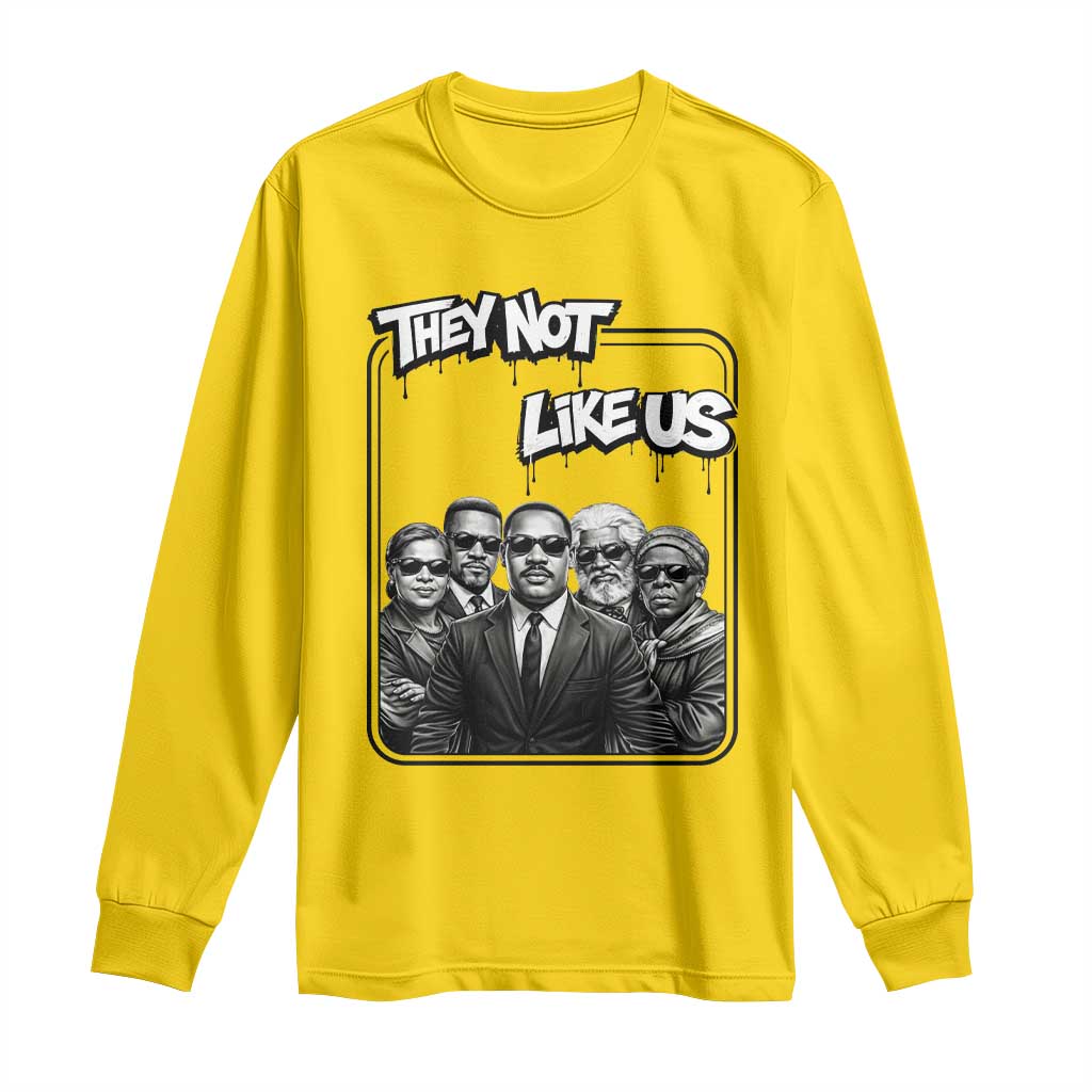 Vintage African American Heroes Long Sleeve Shirt They Not Like Us TS12 Daisy Print Your Wear