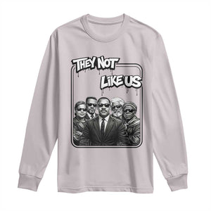 Vintage African American Heroes Long Sleeve Shirt They Not Like Us TS12 Ice Gray Print Your Wear