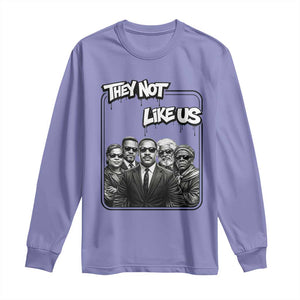 Vintage African American Heroes Long Sleeve Shirt They Not Like Us TS12 Violet Print Your Wear