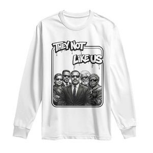 Vintage African American Heroes Long Sleeve Shirt They Not Like Us TS12 White Print Your Wear