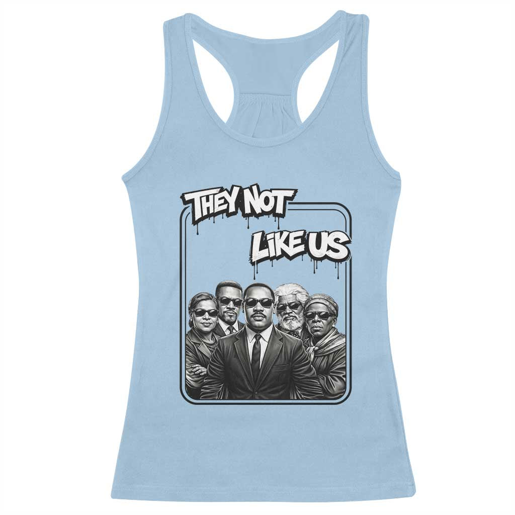 Vintage African American Heroes Racerback Tank Top They Not Like Us TS12 Light Blue Print Your Wear