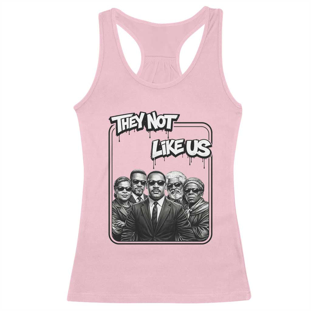 Vintage African American Heroes Racerback Tank Top They Not Like Us TS12 Light Pink Print Your Wear