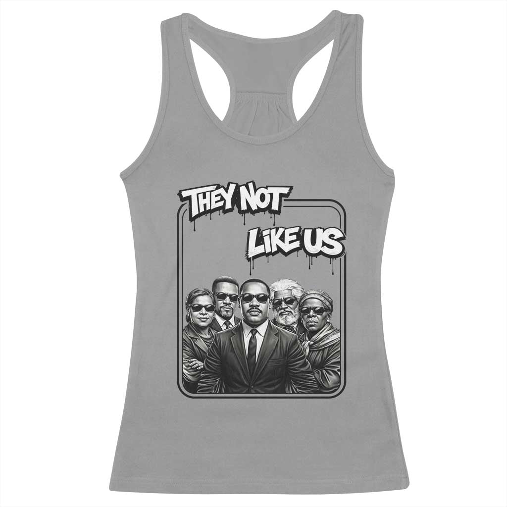 Vintage African American Heroes Racerback Tank Top They Not Like Us TS12 Sport Gray Print Your Wear