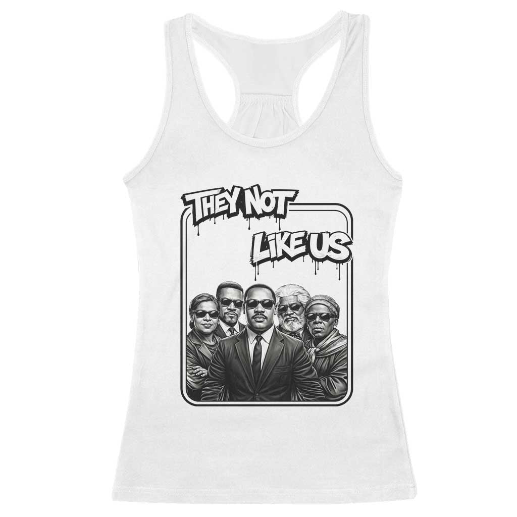 Vintage African American Heroes Racerback Tank Top They Not Like Us TS12 White Print Your Wear