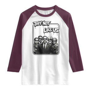 Vintage African American Heroes Raglan Shirt They Not Like Us TS12 White Maroon Print Your Wear