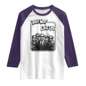 Vintage African American Heroes Raglan Shirt They Not Like Us TS12 White Purple Print Your Wear