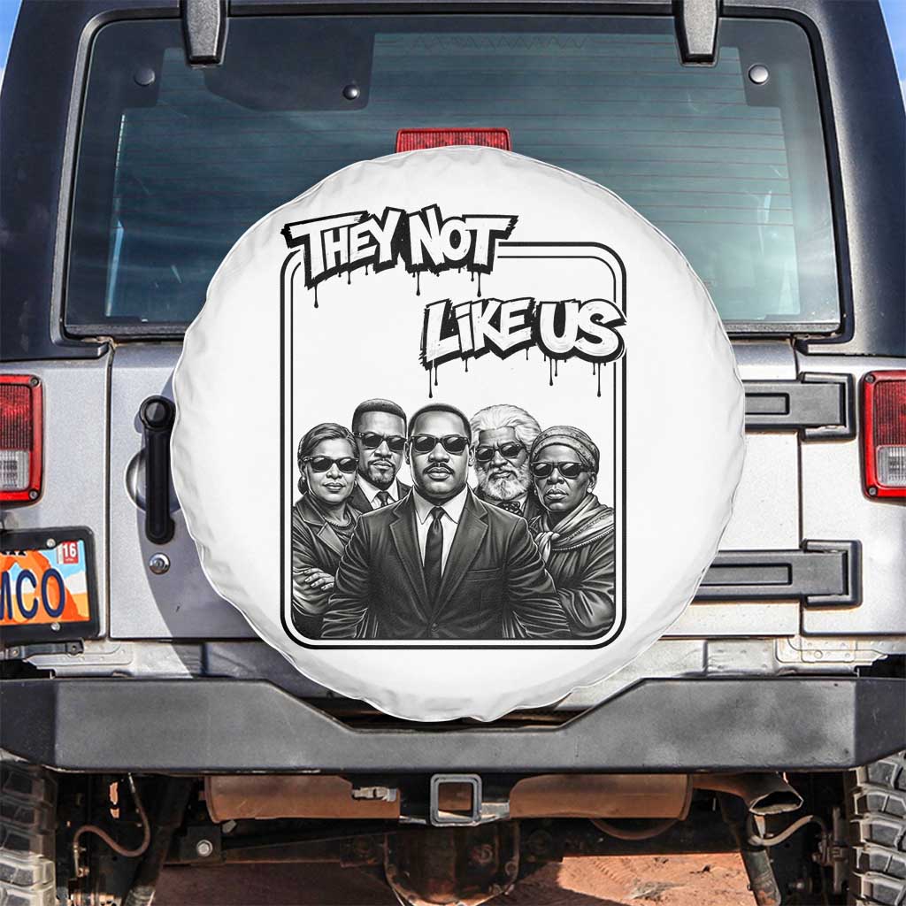 Vintage African American Heroes Spare Tire Cover They Not Like Us TS12 No hole White Print Your Wear