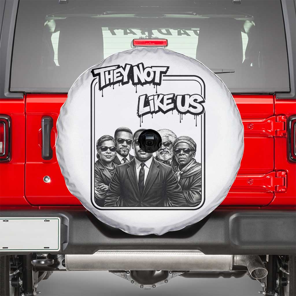 Vintage African American Heroes Spare Tire Cover They Not Like Us TS12 White Print Your Wear