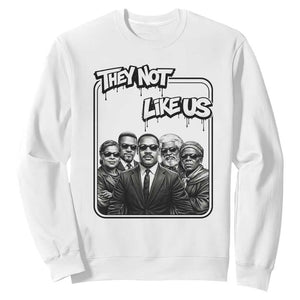 Vintage African American Heroes Sweatshirt They Not Like Us TS12 White Print Your Wear