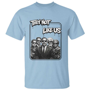 Vintage African American Heroes T Shirt They Not Like Us TS12 Light Blue Print Your Wear