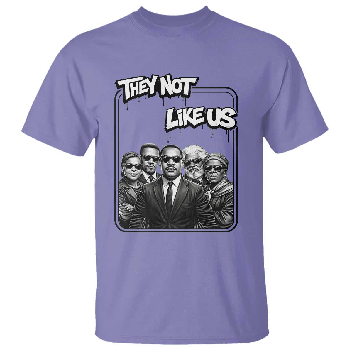Vintage African American Heroes T Shirt They Not Like Us TS12 Violet Print Your Wear