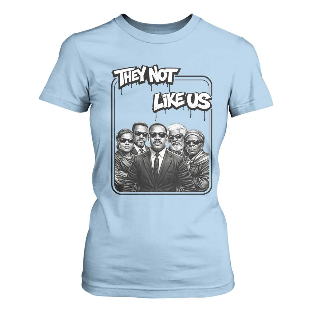 Vintage African American Heroes T Shirt For Women They Not Like Us TS12 Light Blue Print Your Wear