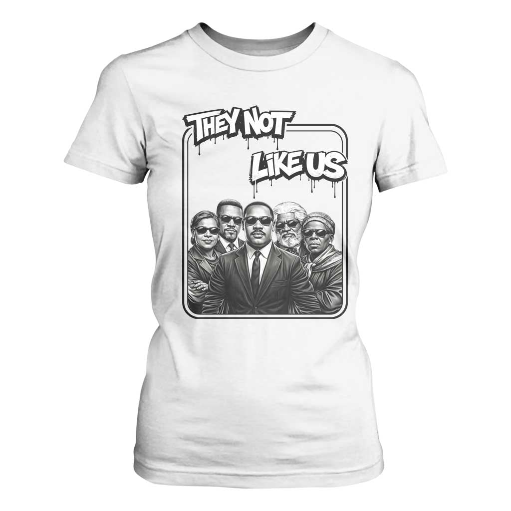 Vintage African American Heroes T Shirt For Women They Not Like Us TS12 White Print Your Wear