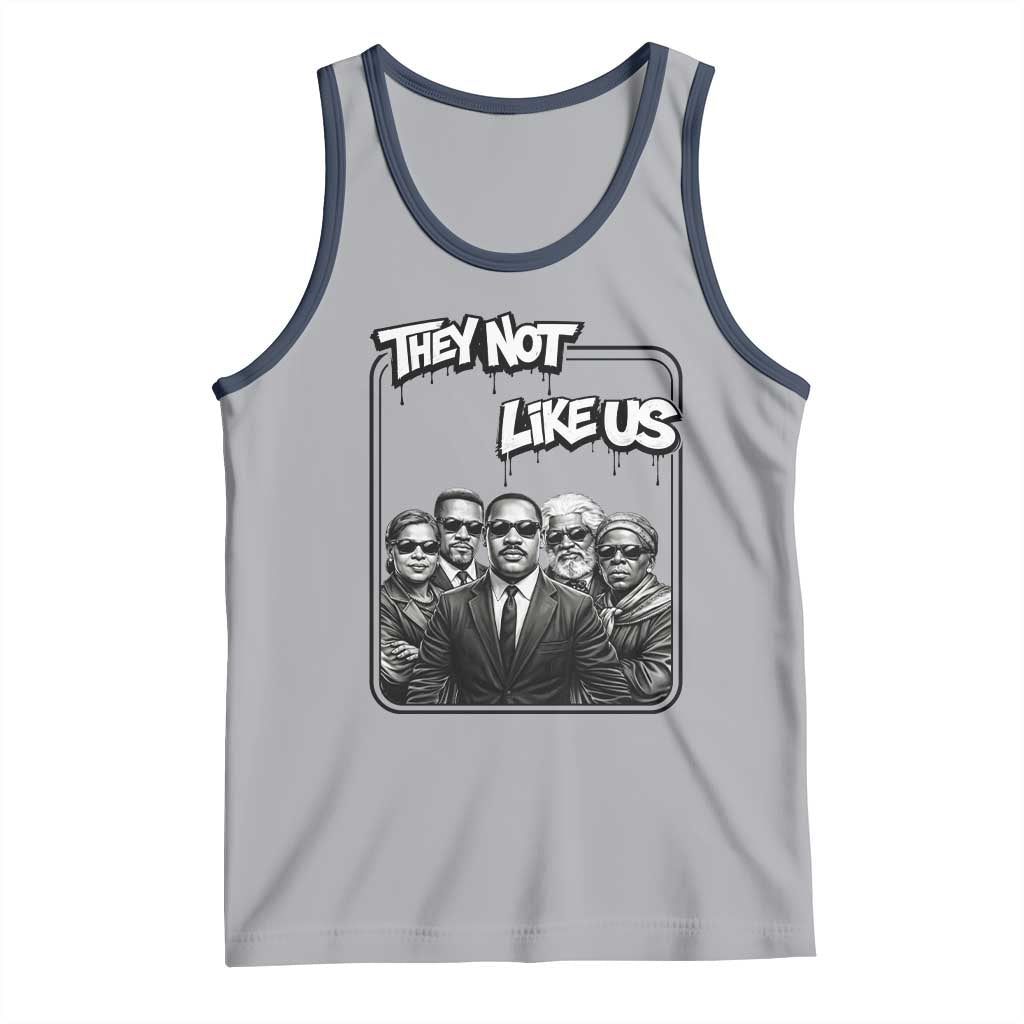 Vintage African American Heroes Tank Top They Not Like Us TS12 Athletic Heather Navy Print Your Wear