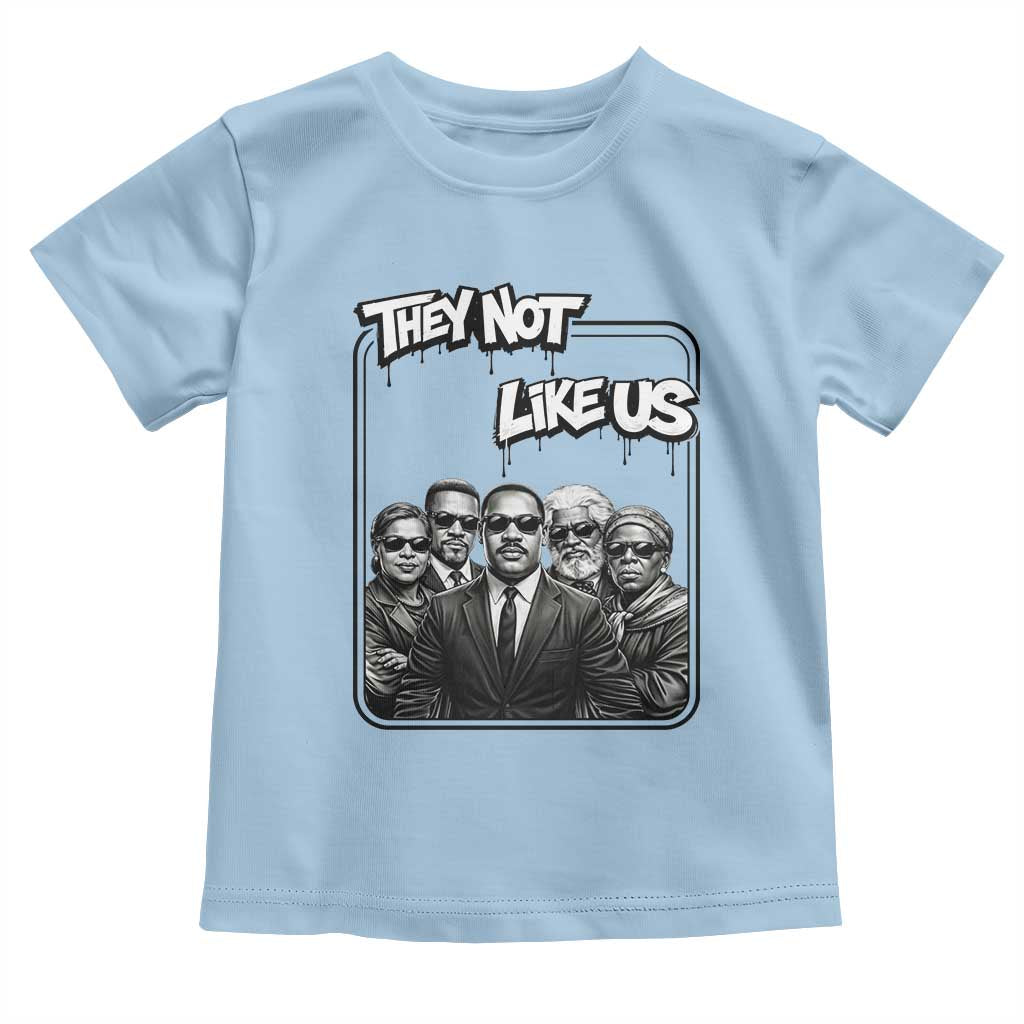 Vintage African American Heroes Toddler T Shirt They Not Like Us TS12 Light Blue Print Your Wear