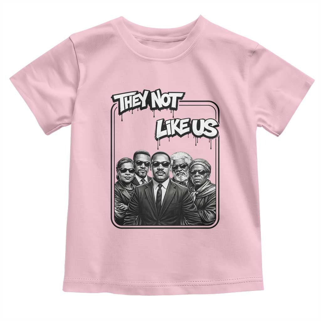 Vintage African American Heroes Toddler T Shirt They Not Like Us TS12 Light Pink Print Your Wear