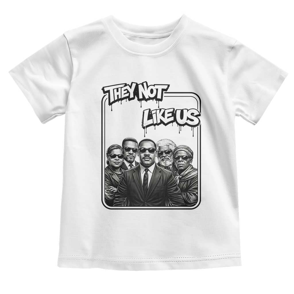 Vintage African American Heroes Toddler T Shirt They Not Like Us TS12 White Print Your Wear