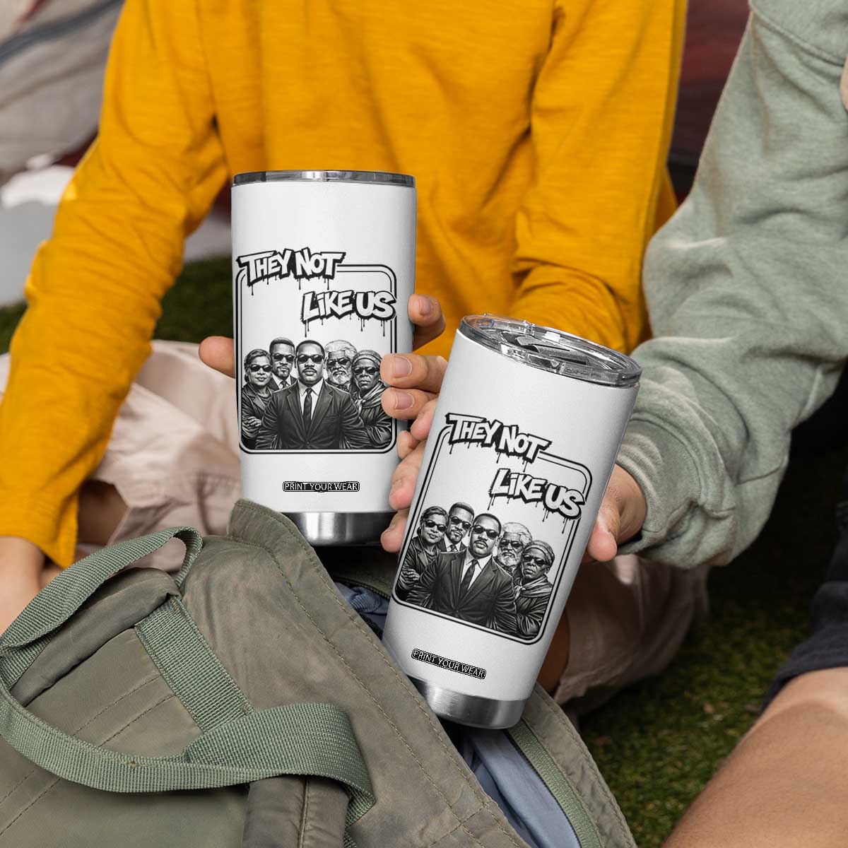 Vintage African American Heroes Tumbler Cup They Not Like Us TS12 Print Your Wear