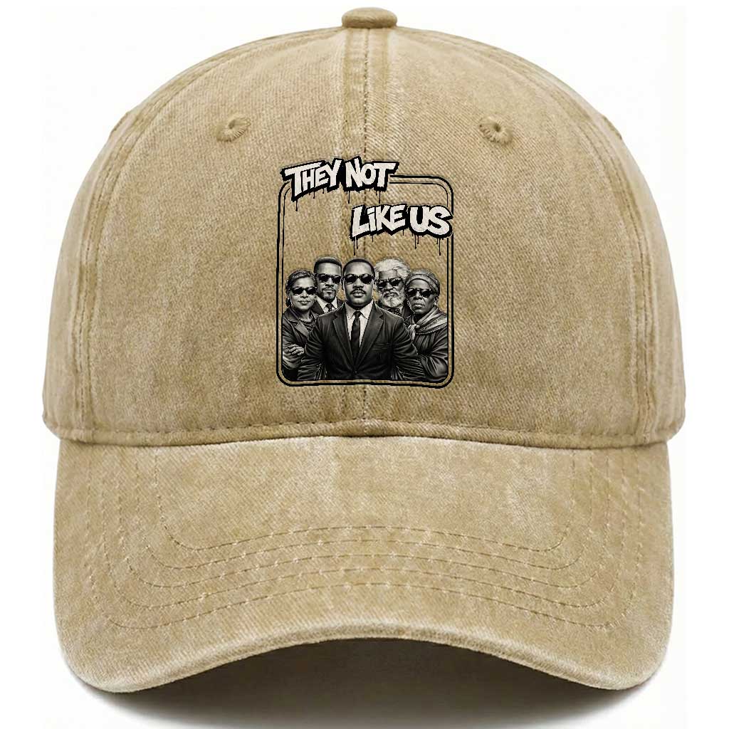 Vintage African American Heroes Washed Cotton Baseball Cap They Not Like Us TS12 Print Your Wear