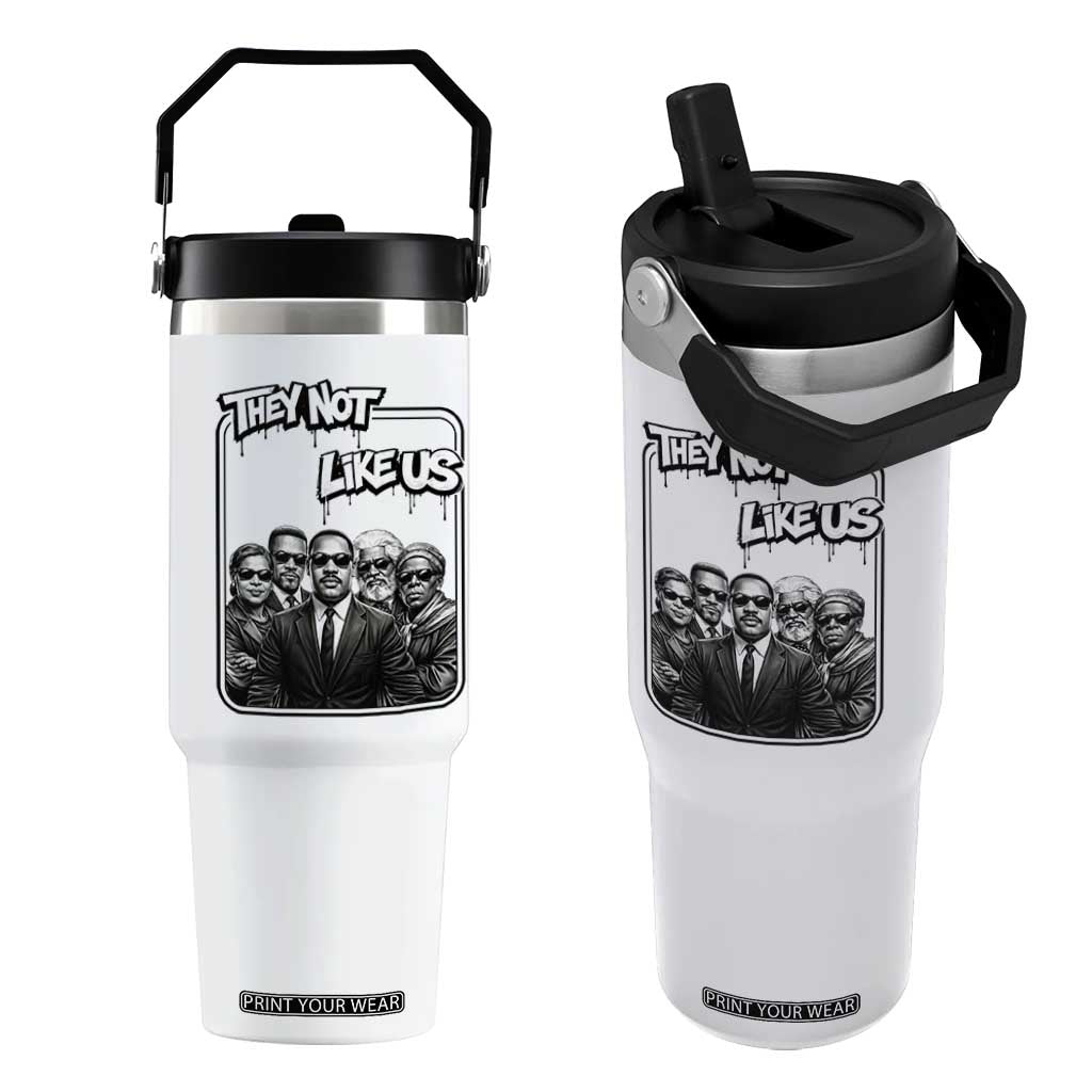 Vintage African American Heroes Flip Straw Tumbler They Not Like Us TS12 One Size: 30 oz White Print Your Wear