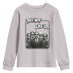 Vintage African American Heroes Youth Sweatshirt They Not Like Us TS12 Ice Gray Print Your Wear