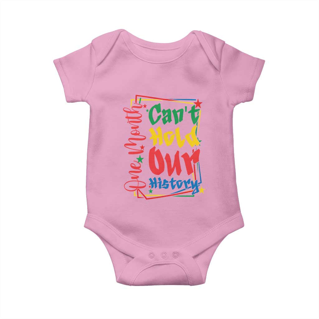 One Month Cannot Hold Our History Baby Onesie Black History Gift TS12 Light Pink Print Your Wear