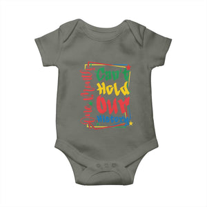 One Month Cannot Hold Our History Baby Onesie Black History Gift TS12 Military Green Print Your Wear