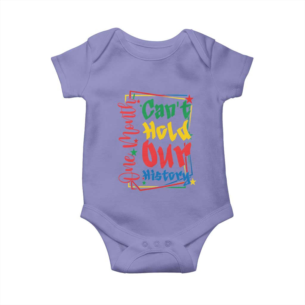 One Month Cannot Hold Our History Baby Onesie Black History Gift TS12 Violet Print Your Wear