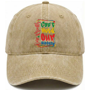 One Month Cannot Hold Our History Washed Cotton Baseball Cap Black History Gift TS12 Print Your Wear