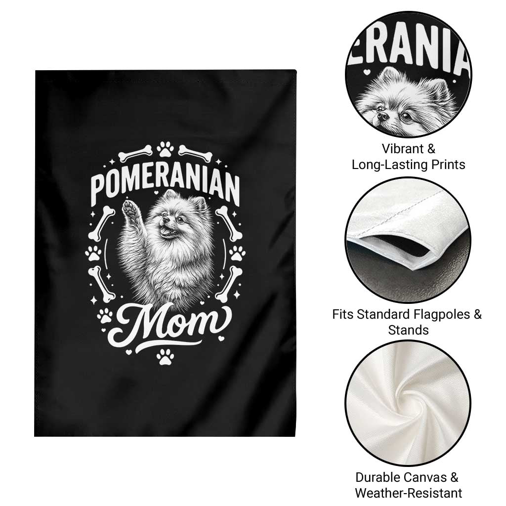 Vintage Pom Dog Mom Garden Flag Pomeranian Lover Gift TS12 Print Your Wear