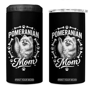 Vintage Pom Dog Mom 4 in 1 Can Cooler Tumbler Pomeranian Lover Gift TS12 One Size: 16 oz Black Print Your Wear