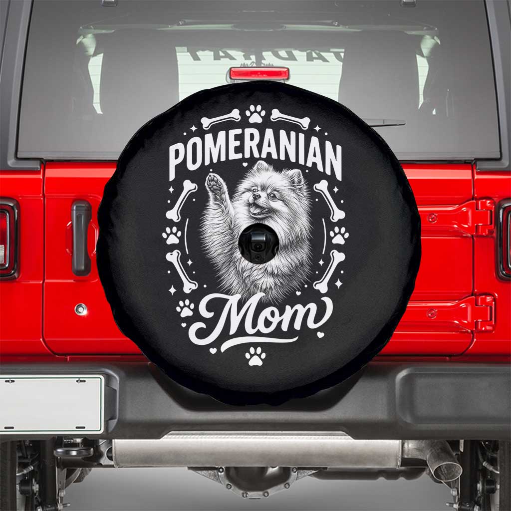 Vintage Pom Dog Mom Spare Tire Cover Pomeranian Lover Gift TS12 Black Print Your Wear