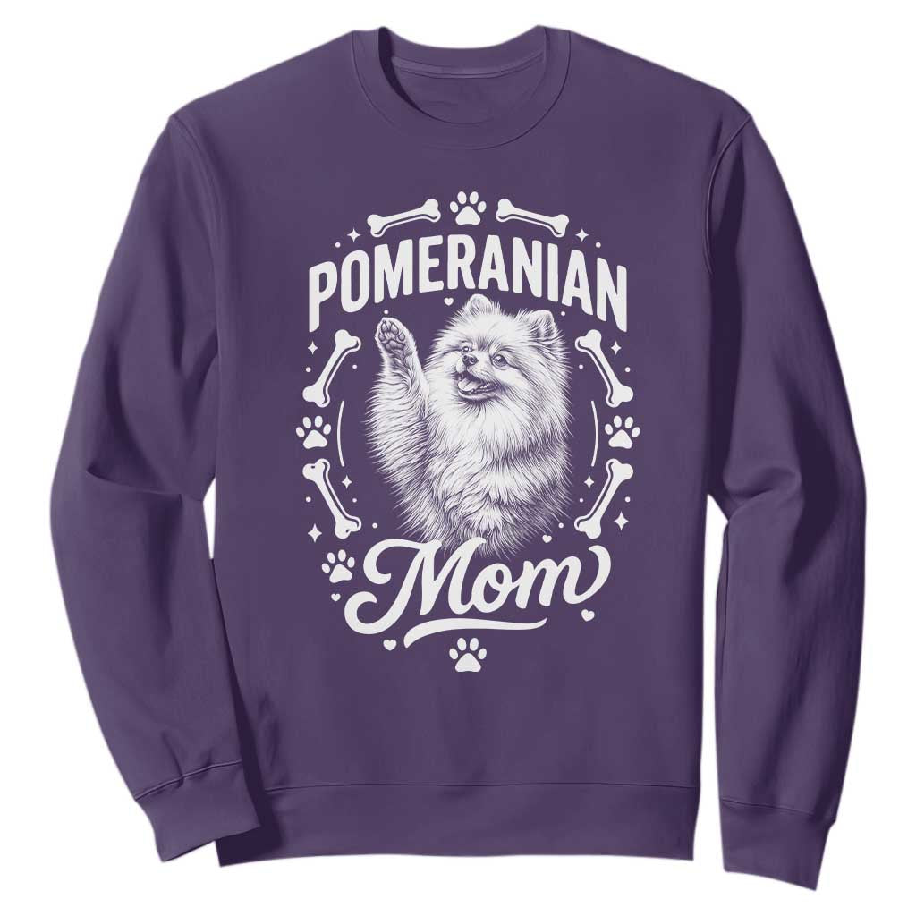 Vintage Pom Dog Mom Sweatshirt Pomeranian Lover Gift TS12 Purple Print Your Wear