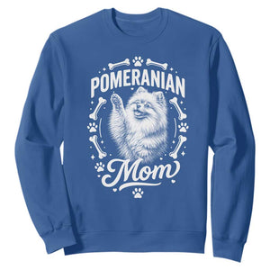 Vintage Pom Dog Mom Sweatshirt Pomeranian Lover Gift TS12 Royal Blue Print Your Wear