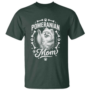Vintage Pom Dog Mom T Shirt Pomeranian Lover Gift TS12 Dark Forest Green Print Your Wear