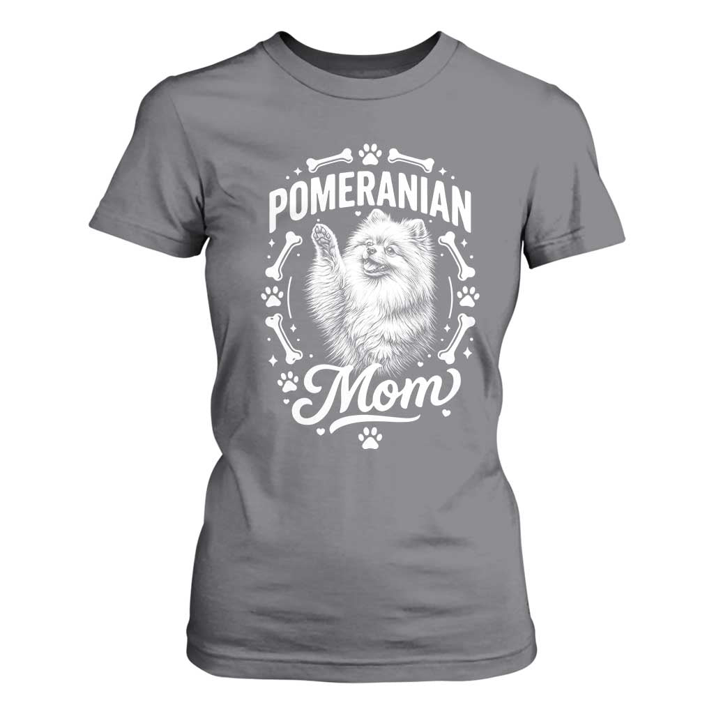 Vintage Pom Dog Mom T Shirt For Women Pomeranian Lover Gift TS12 Charcoal Print Your Wear