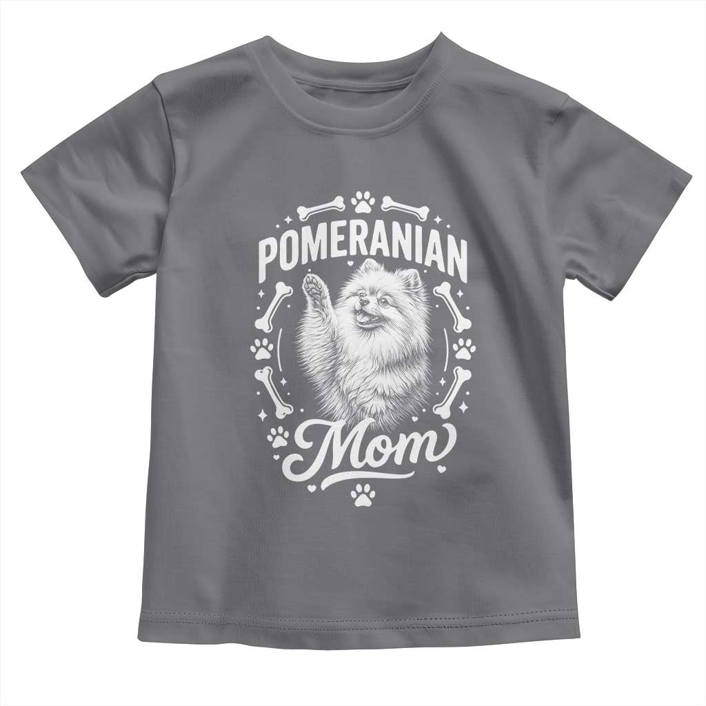 Vintage Pom Dog Mom Toddler T Shirt Pomeranian Lover Gift TS12 Charcoal Print Your Wear