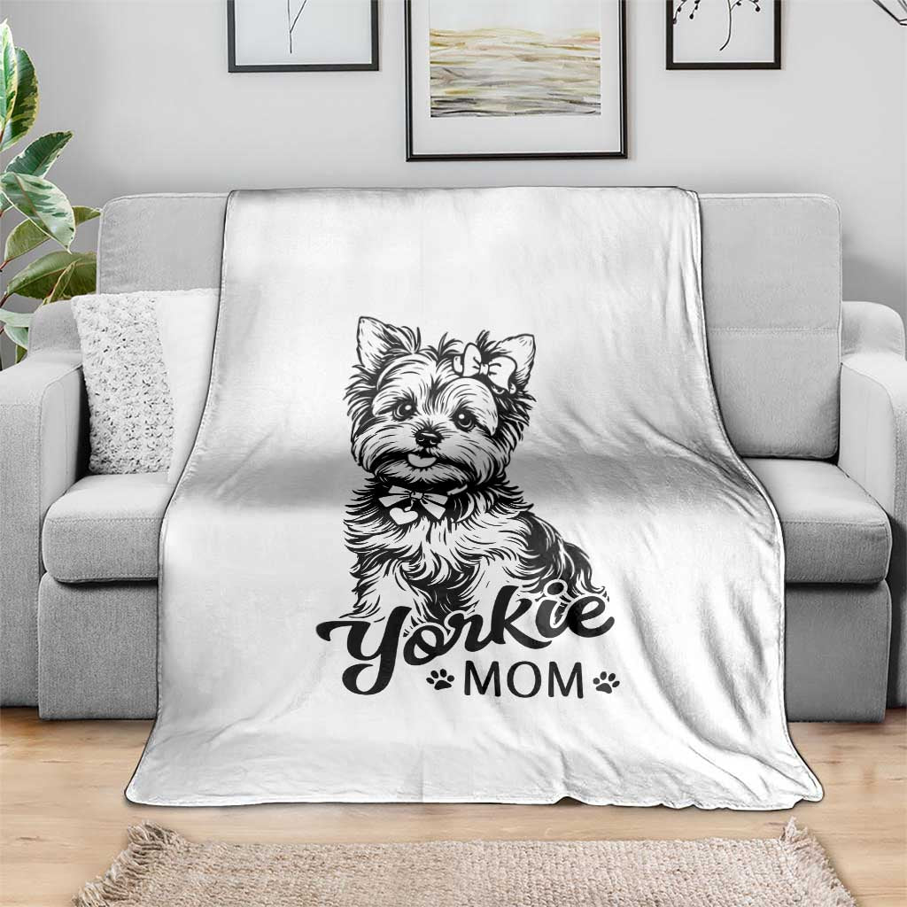 Yorkshire Terrier Mom Throw Blanket Cute Yorkie Mama Puppy Gift TS12 Print Your Wear