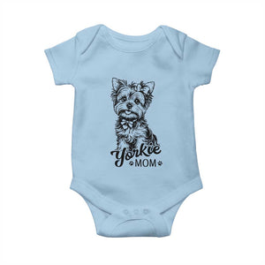 Yorkshire Terrier Mom Baby Onesie Cute Yorkie Mama Puppy Gift TS12 Light Blue Print Your Wear