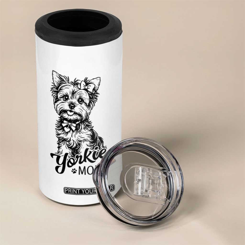 Yorkshire Terrier Mom 4 in 1 Can Cooler Tumbler Cute Yorkie Mama Puppy Gift TS12 Print Your Wear