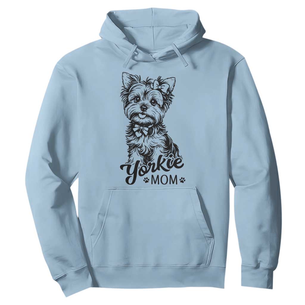 Yorkshire Terrier Mom Hoodie Cute Yorkie Mama Puppy Gift TS12 Light Blue Print Your Wear