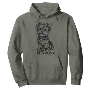 Yorkshire Terrier Mom Hoodie Cute Yorkie Mama Puppy Gift TS12 Military Green Print Your Wear