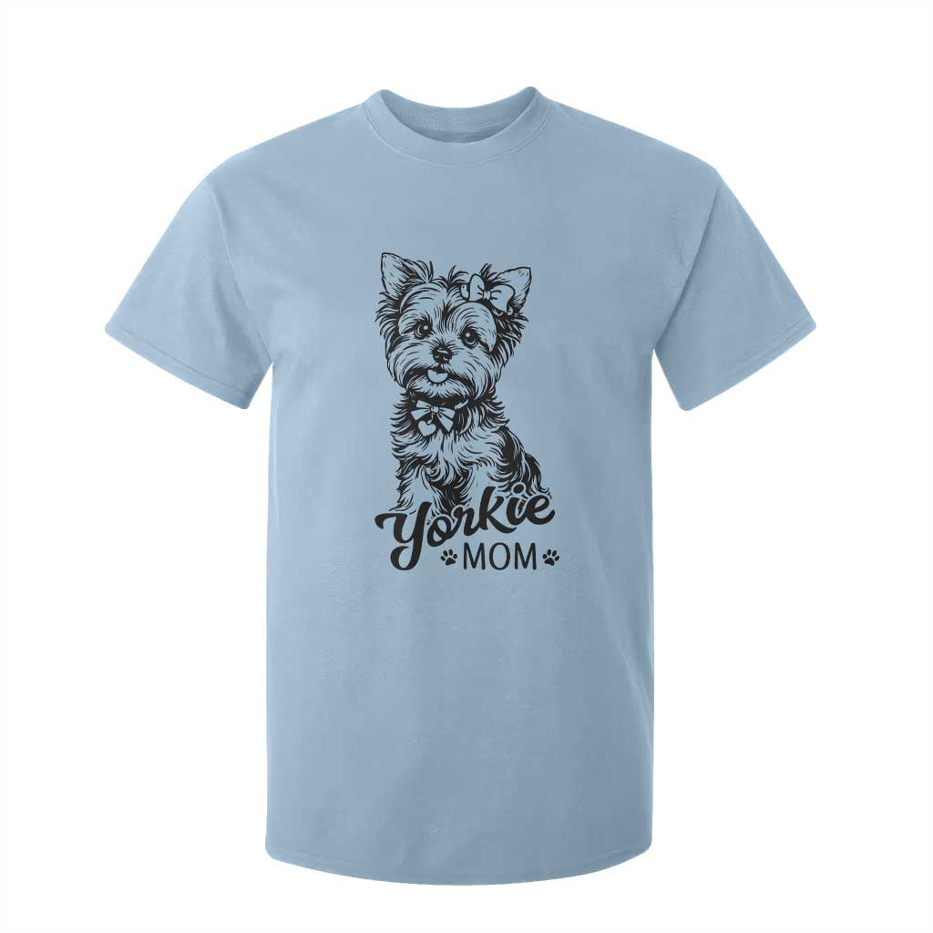Yorkshire Terrier Mom T Shirt For Kid Cute Yorkie Mama Puppy Gift TS12 Light Blue Print Your Wear